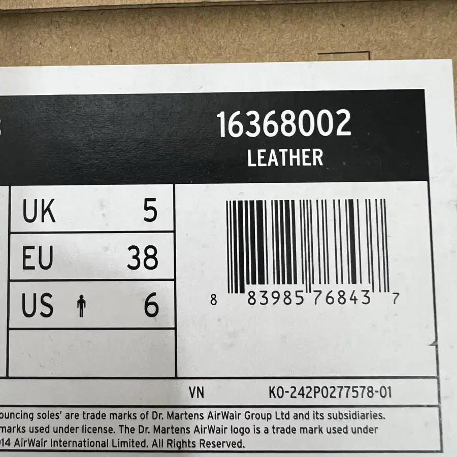 닥터마틴 Dr.Martens 1460 UK5 240 사이즈