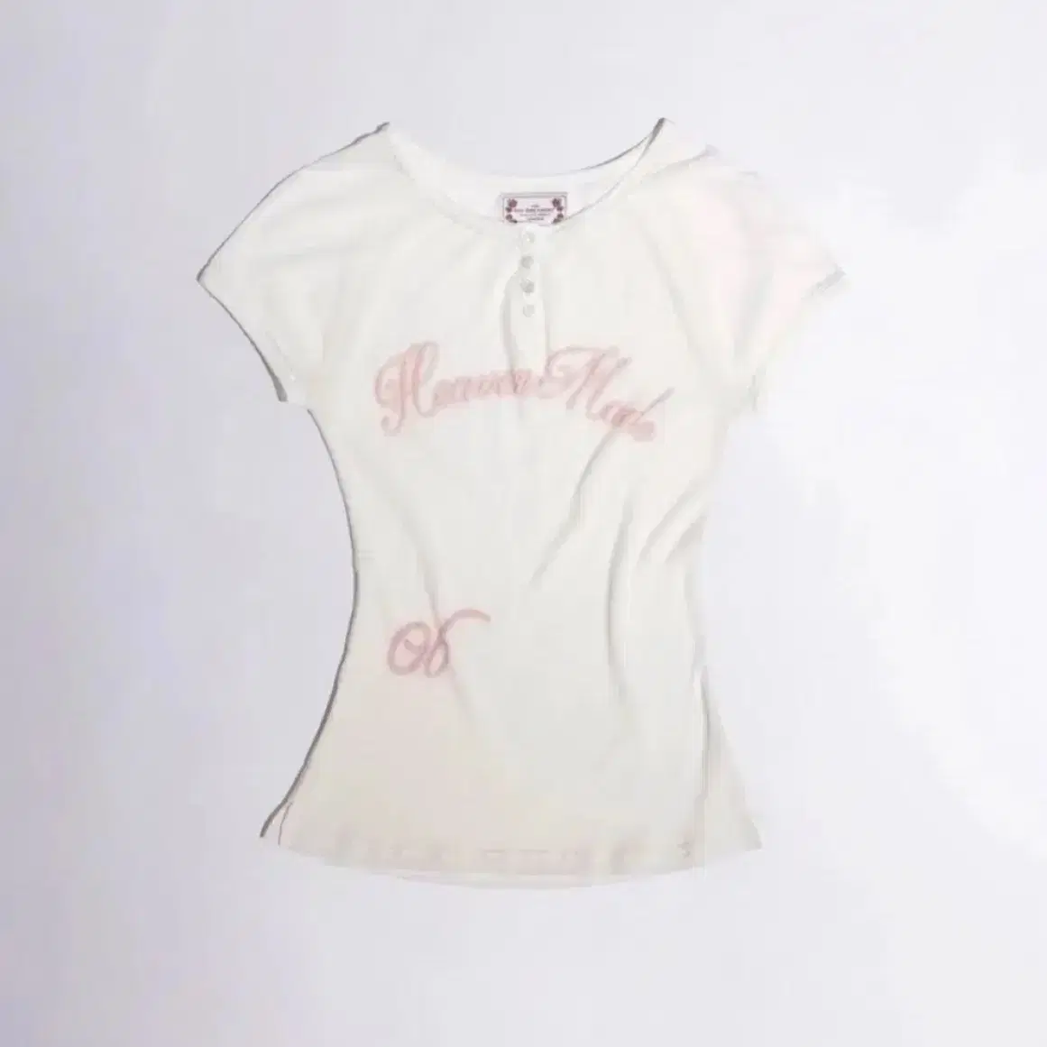 스컬프터 Heavenly Button Down Tee White M