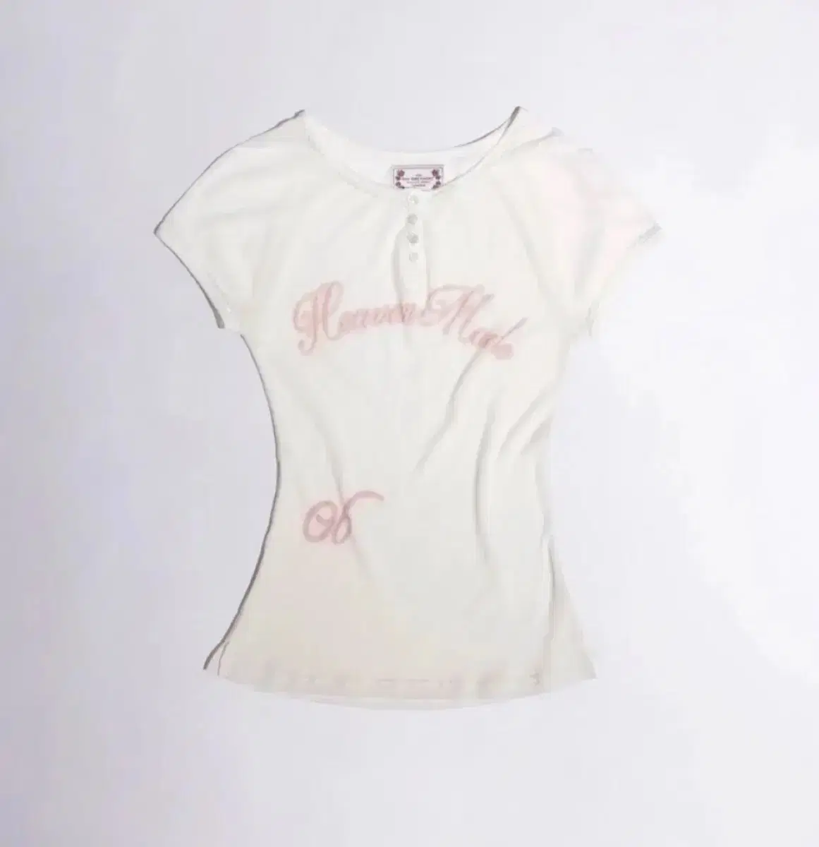 스컬프터 Heavenly Button Down Tee White M