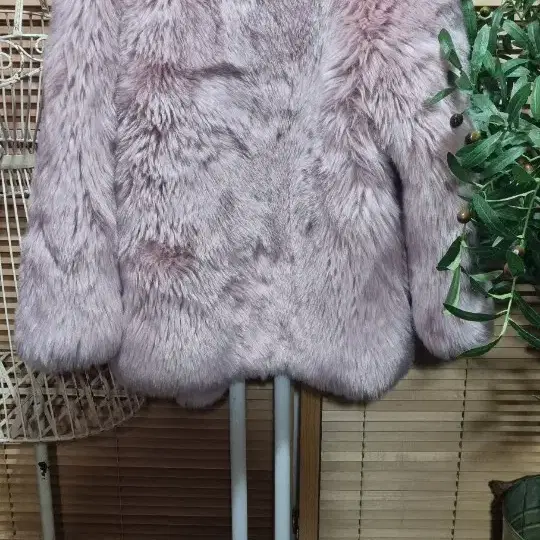 파스텔핑크 fur 코트 오픈형