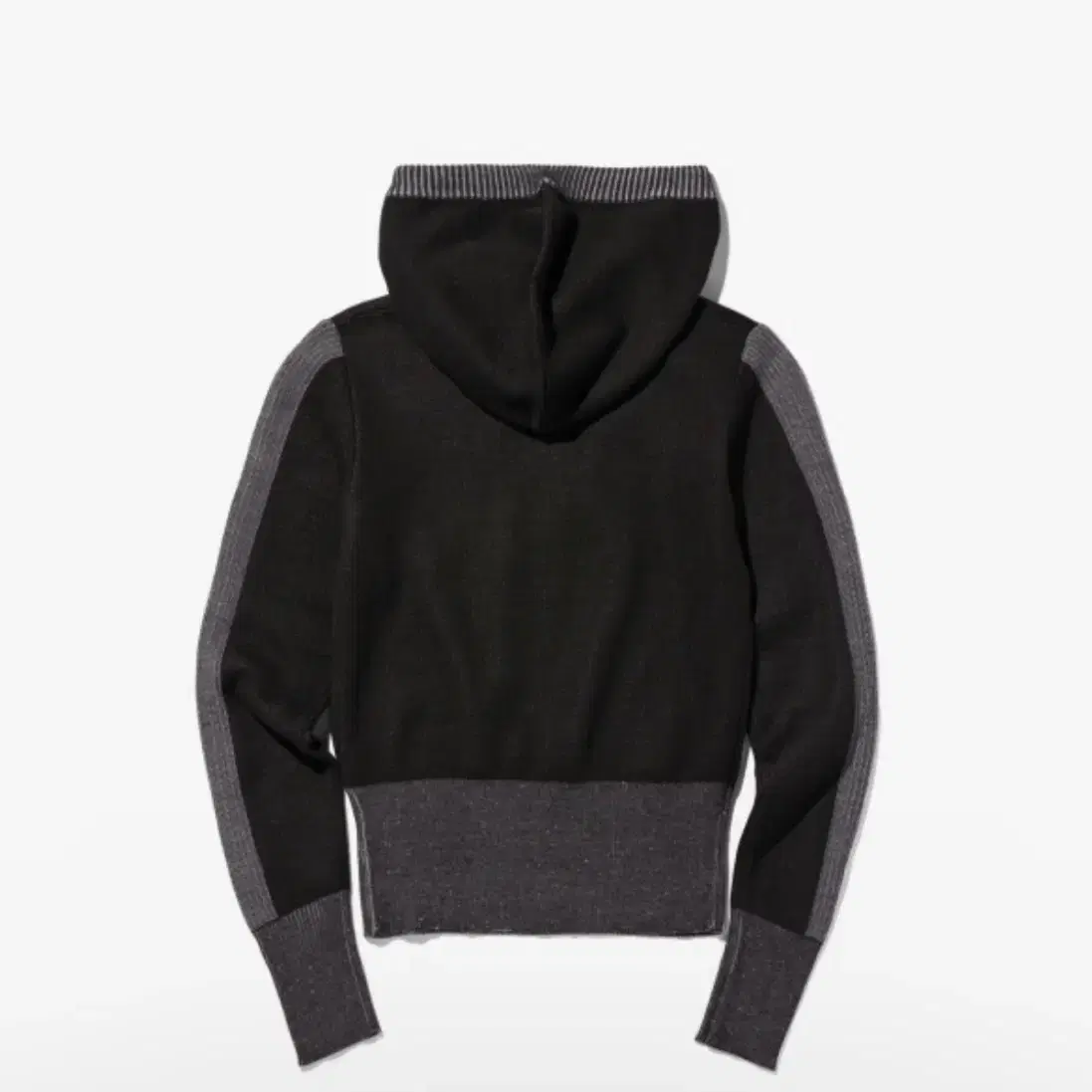 미스치프니트 RHOMBUS KNIT HOODIE-BLACK