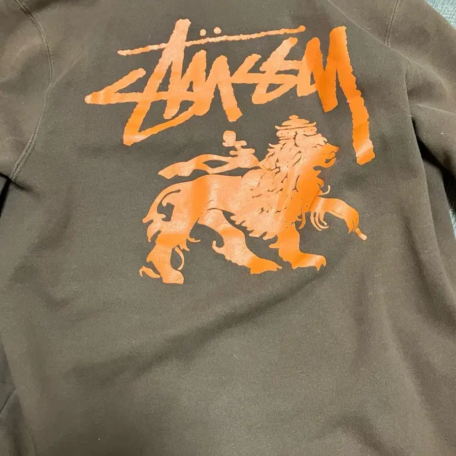 스투시 stussy 베이직 브라운 후드티 맨투맨