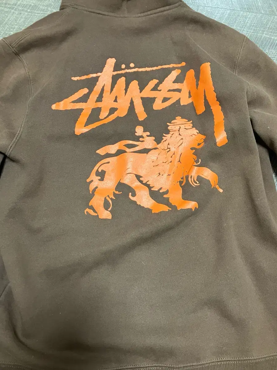 스투시 stussy 베이직 브라운 후드티 맨투맨