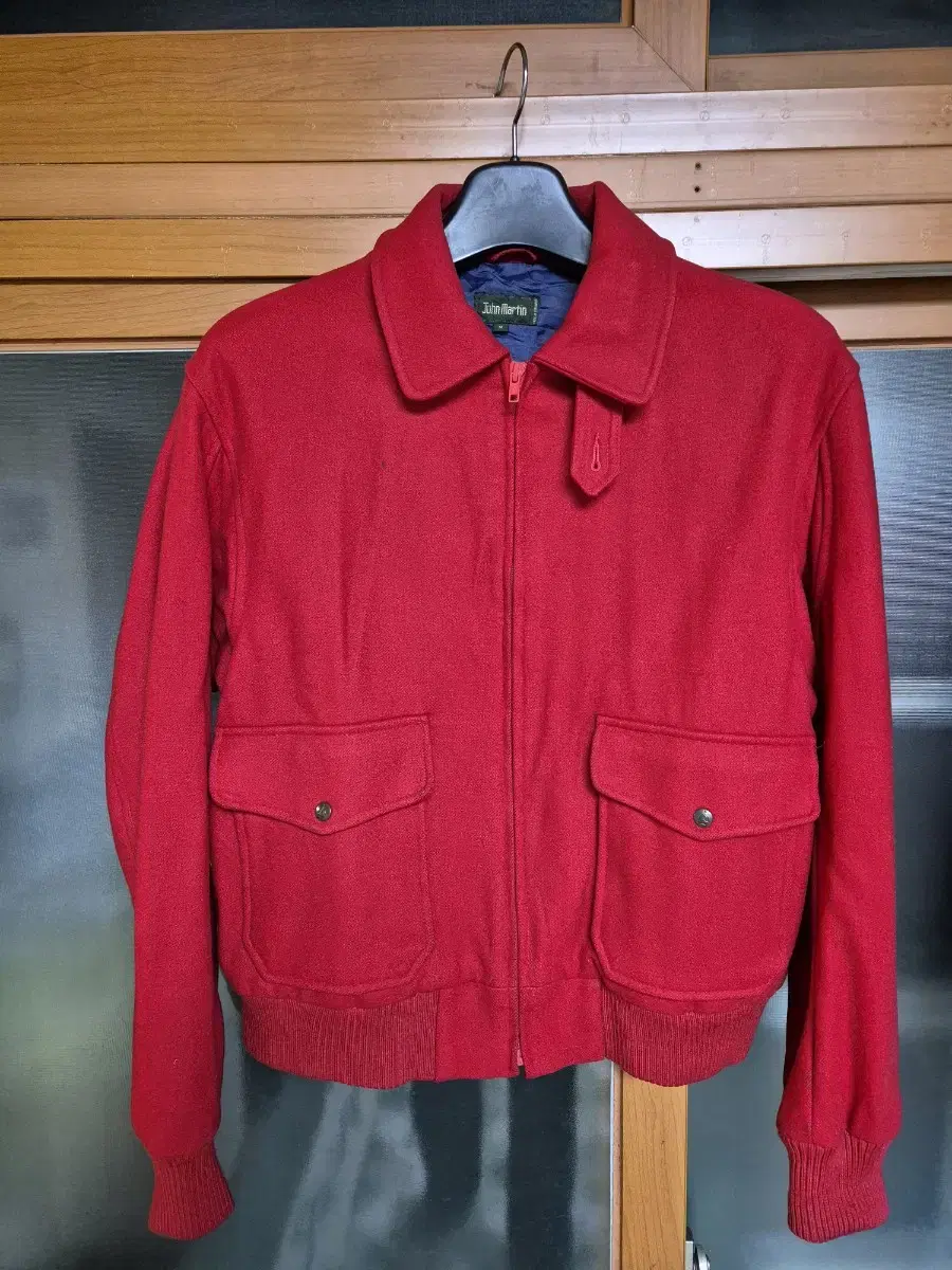 Wool blouson jacket