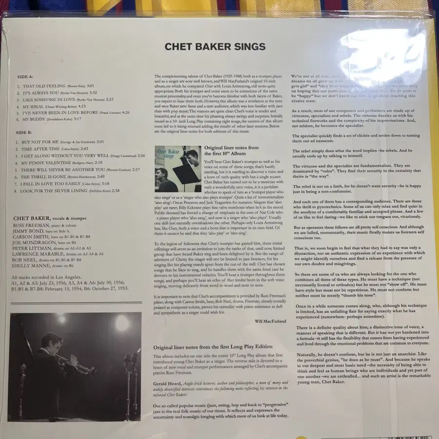 [미개봉] 쳇베이커 Chet Baker Sings LP