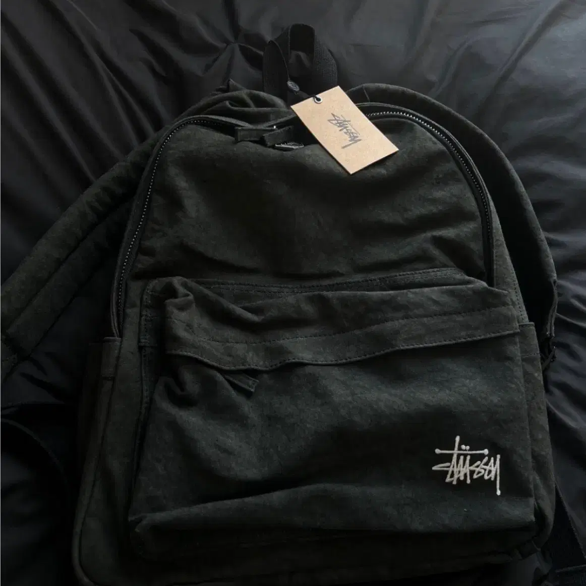 Stussy Canvas Backpack Washed Black 스투시팩