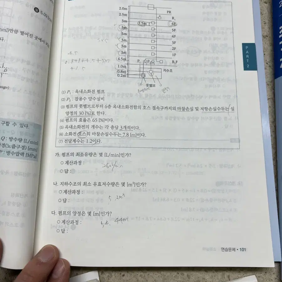 모아바 소방 2024 기계실기 이론 및 과년도7개년