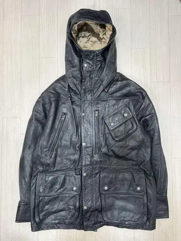 90's leather mountain parker Y2K