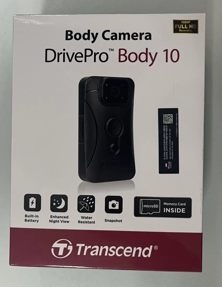 트랜센드 바디캠10 drive pro body10