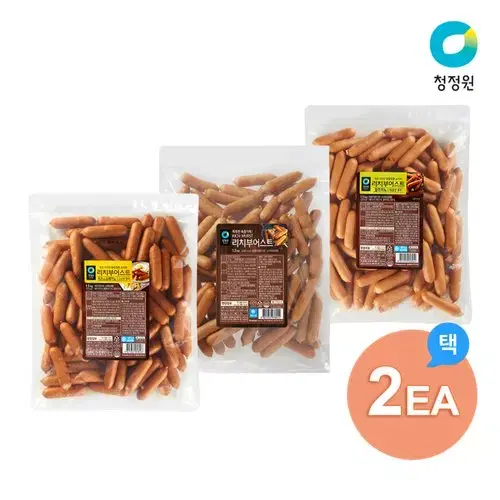 무료배송-청정원 리치부어스트 1.5kg 2개 골라담기