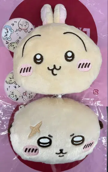 치이카와 (먼작귀) 봉제 인형 패스 케이스 파우치 랏코 토끼
