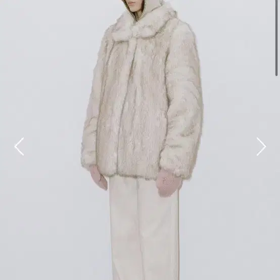 시눈 퍼자켓 heavy mix fur jacket ( ivory )