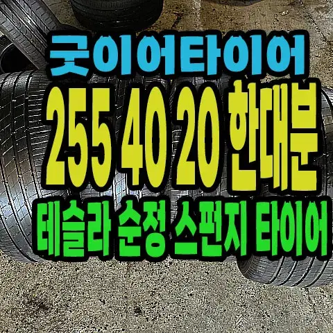 테슬라 순정 굿이어타이어 255 40 20 한대분.#25540R20.