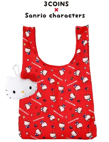 봉제 인형 에코 BAG 키티 레드 쓰리코인즈 산리오 3COINS