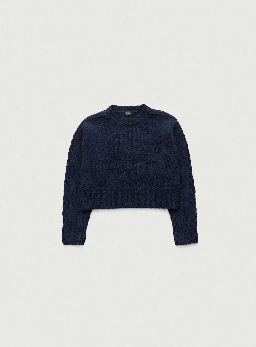 더바넷 Snow crystal knit sweater - navy