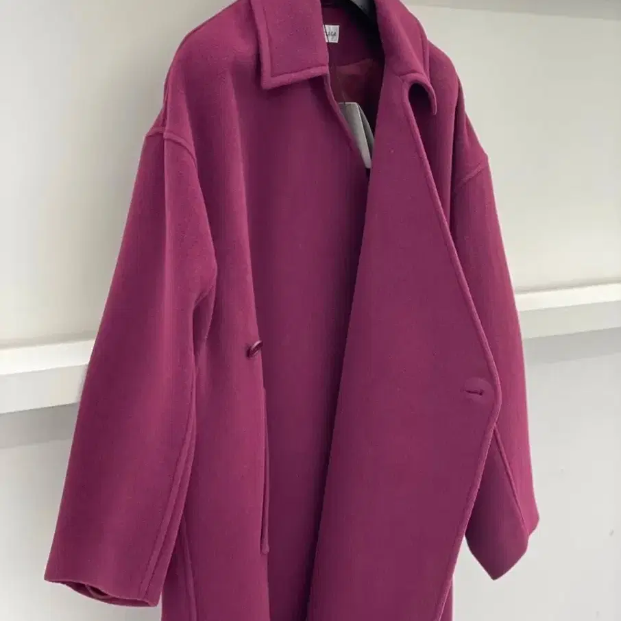 발렌시아가/BALENCIAGA/카멜헤어 오버핏 퍼플코트 Wrap coat