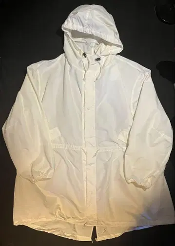 미군 XL 90s USARMY 스노우 카모 파카 나일론 화이트 밀리터리