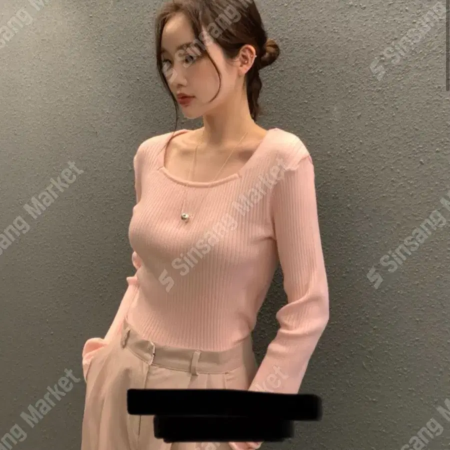 ~88size 투웨이 골지티 보트넥 스퀘어넥 이너티