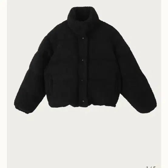 리본빛 Mare Wool Puffer Jacket - Black