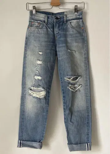 Levis 리바이스 데미지 가공 데님 505 셀비치 레드이어
