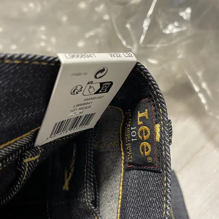 Lee 101 dry selvage rider 32/32 13.75