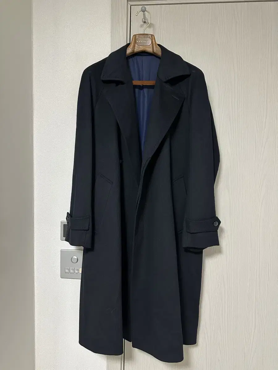 Ringjacket RJCO-17 Italian Cashmere Wool Dark Navy Double Balmacan Coat