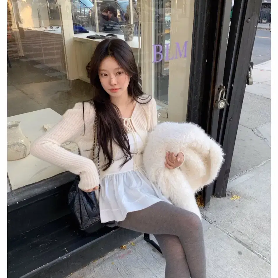 더위시리즈 Snow cashmere bolero(ivory) 새상품