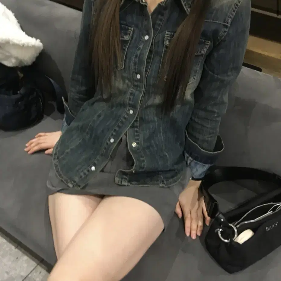 아워캐비넷 teen denim shirts 데님 셔츠