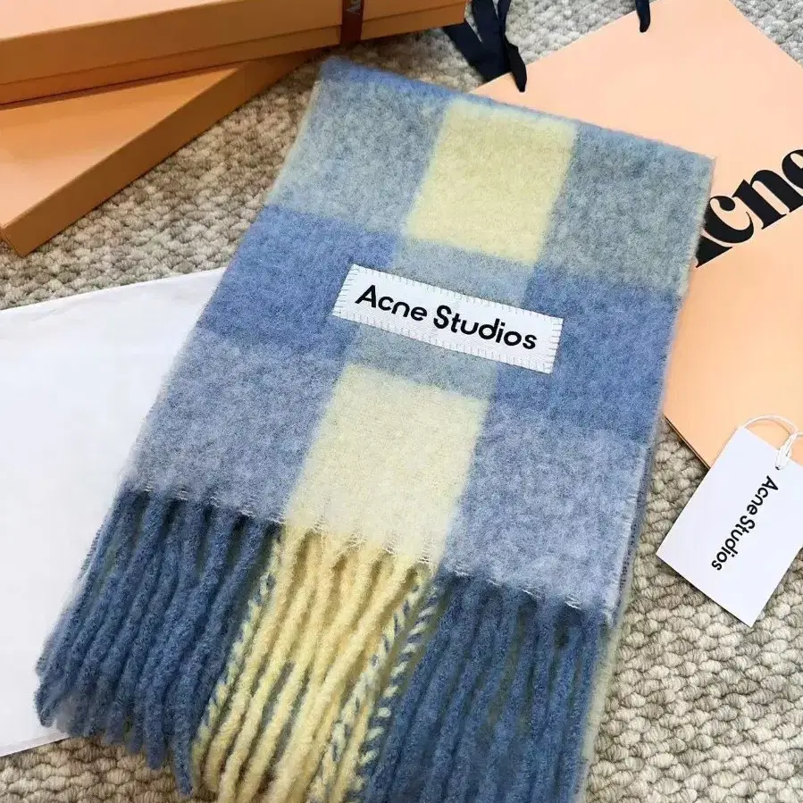 acne studios 체크 수술 따뜻한 니트 스카프 커플