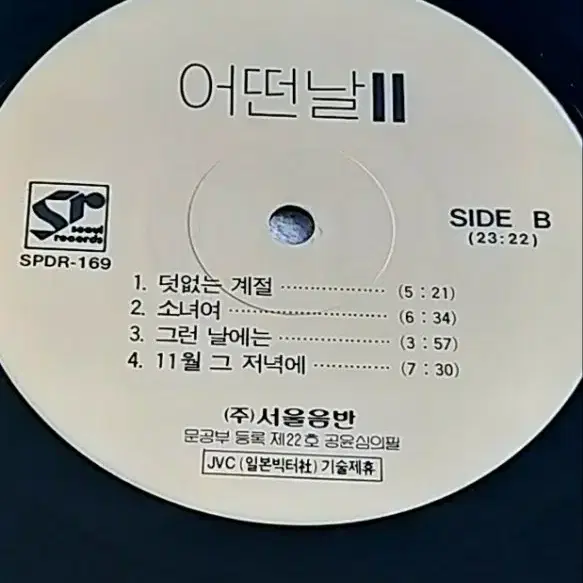 [LP] 어떤날 2집 조동익.이병우 (89년/서울음반)