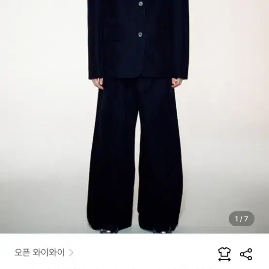 새상품) 오픈와이와이 black wide leg pants