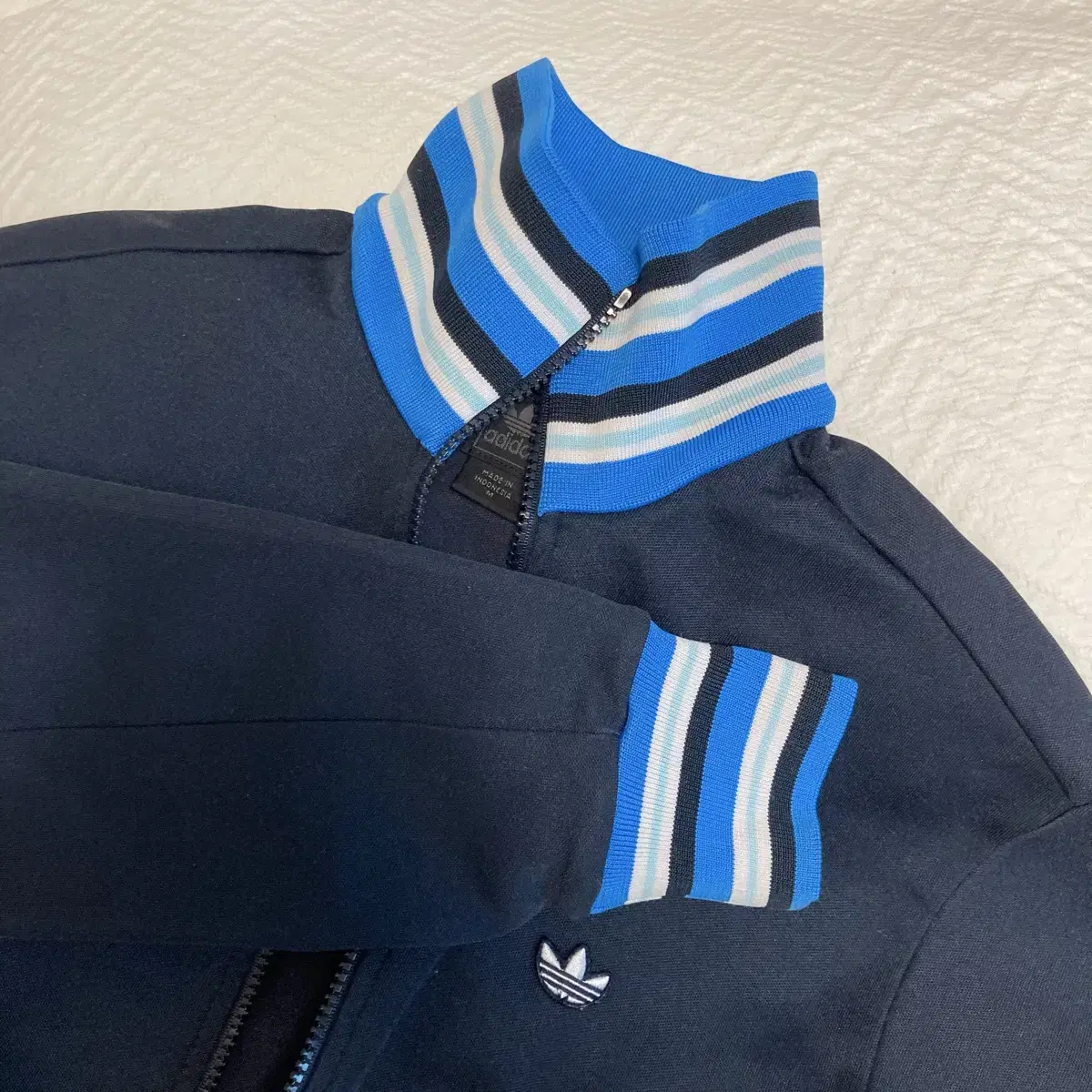 adidas Jersey Track Jacket Tracktop Navy M