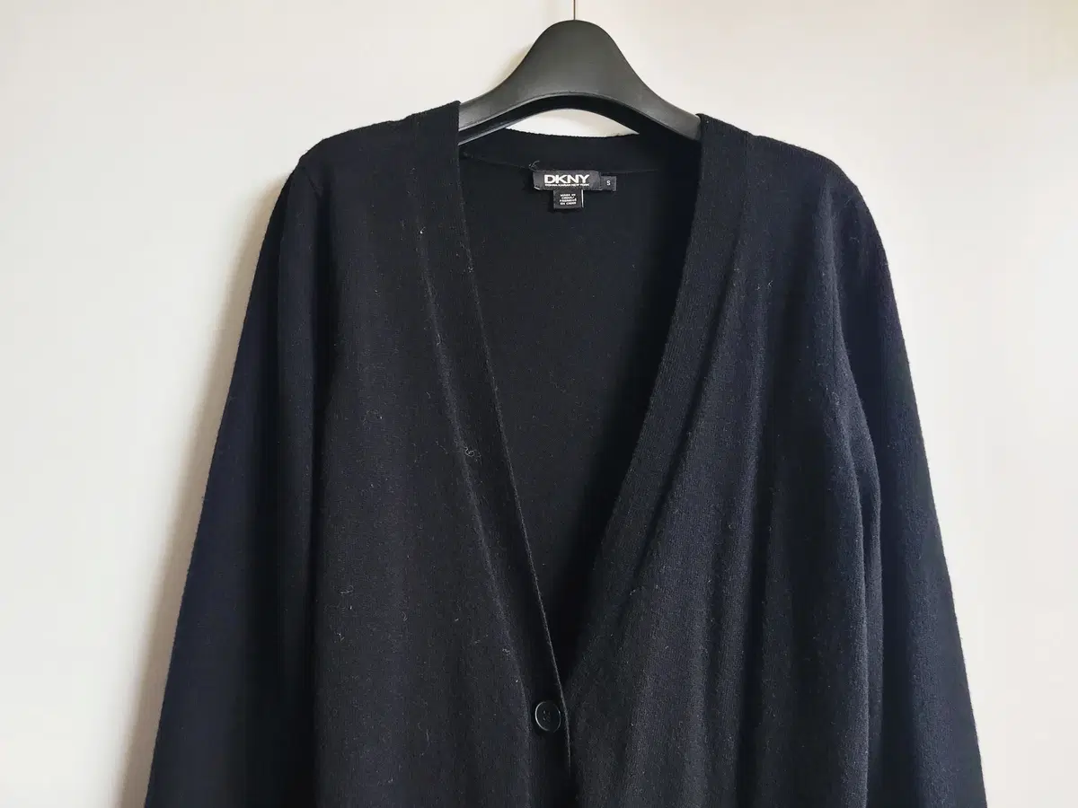 DKNY Black Cashmere Blend Wool Silk Long KnitDigan Paul1087