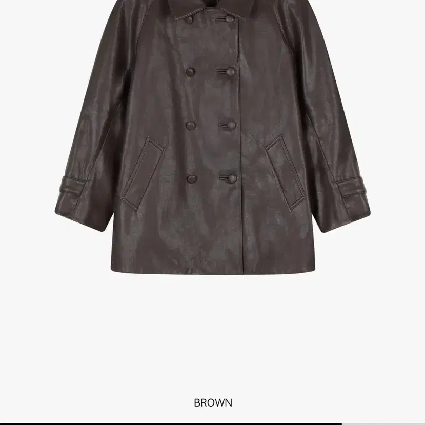 그로브 Grove 22F/W brown coat 가죽