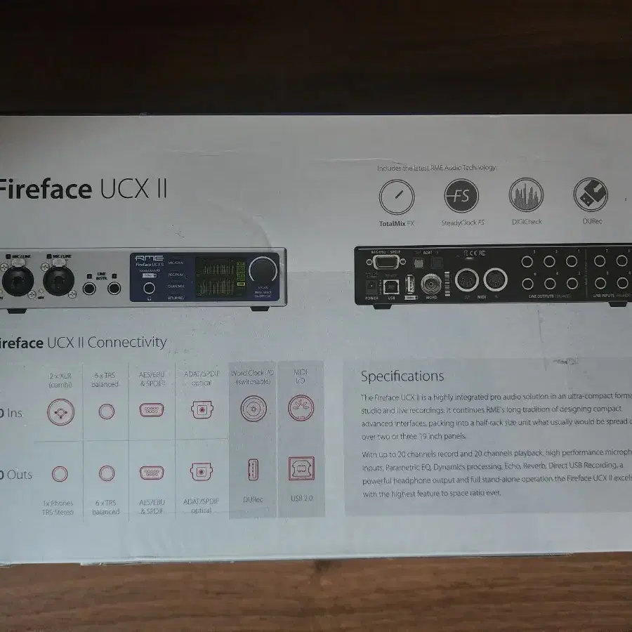 [미개봉] RME UCX2 오디오 인터페이스