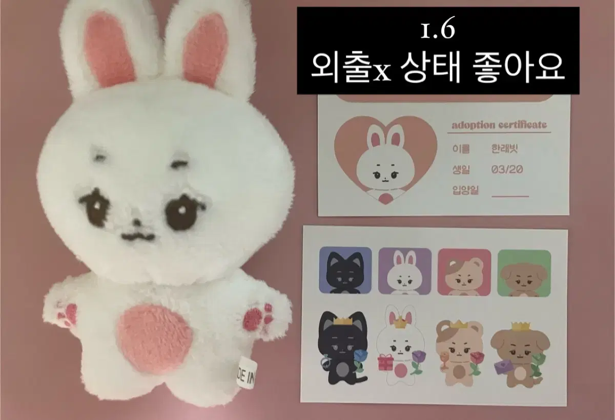 zerobaseone han yujin doll epopo han rabbit sells