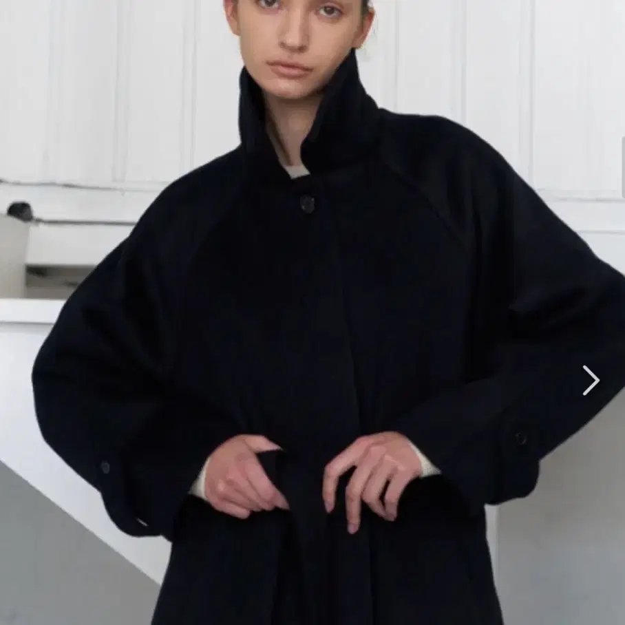 낫띵리튼 코트 belted single wool coat