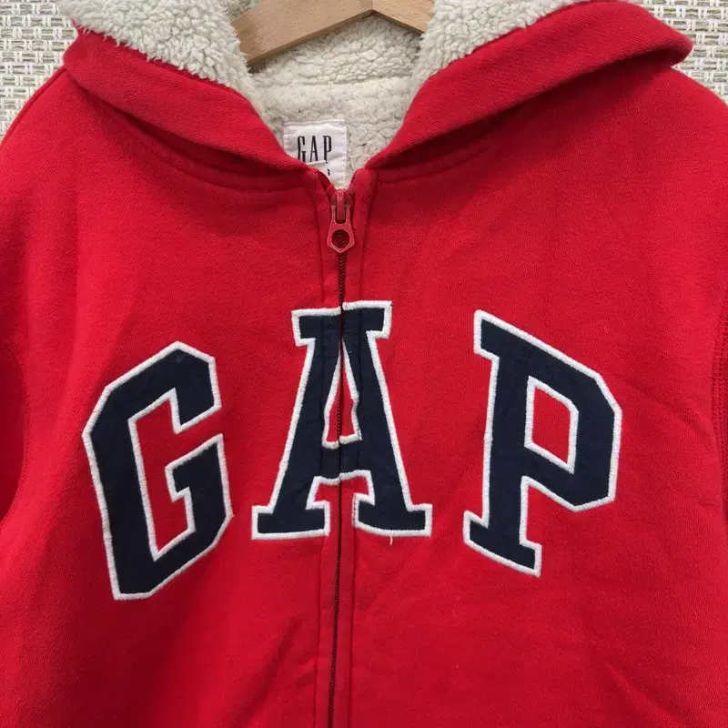 갭 GAP 키즈 레드 양털 후드집업 L(10-11Y) B00298