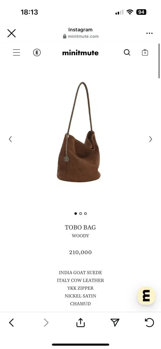 미닛뮤트 tobo bag