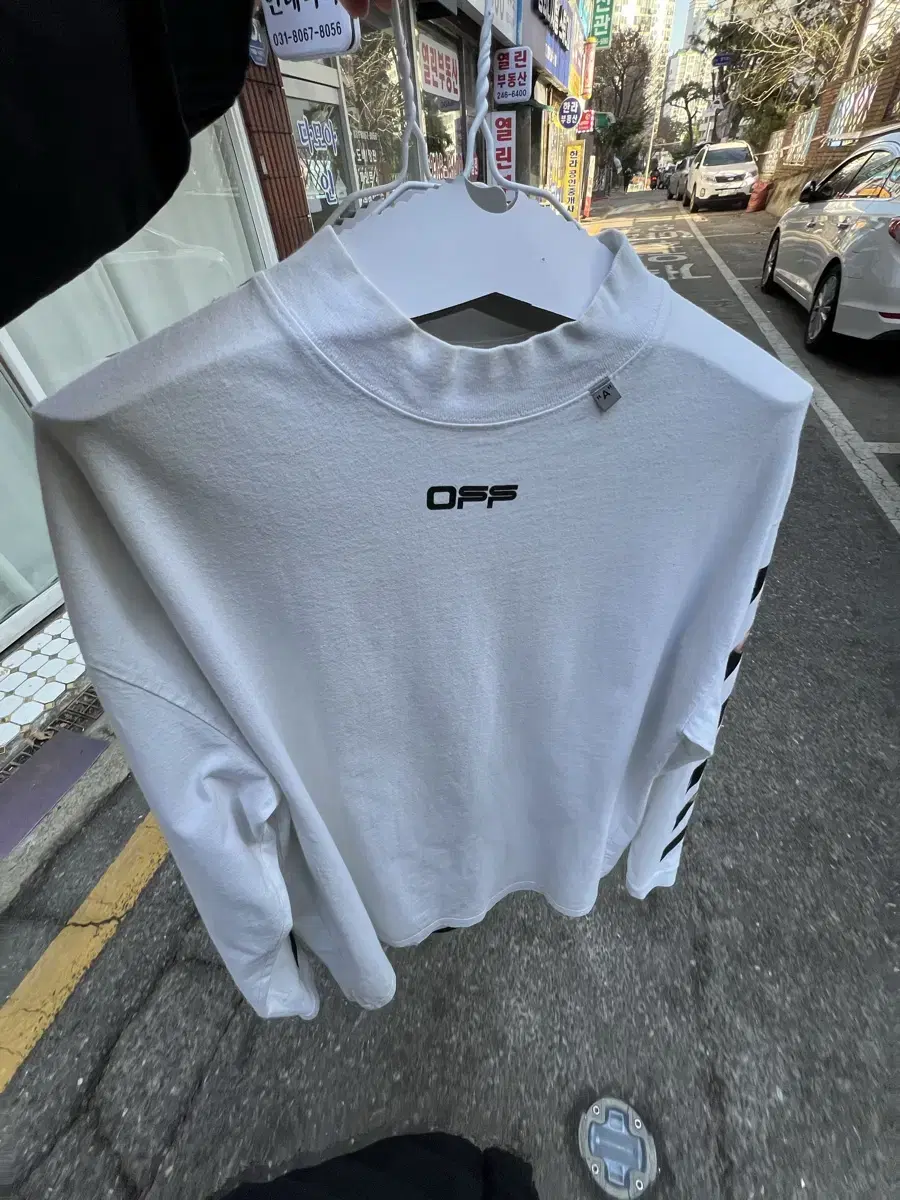 [size M]Off-White Caravaggio Arrow Long Sleeve Overfit T-Shirt