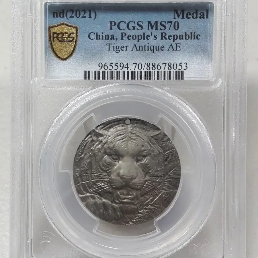 2021년 중국 엔틱 호랑이 AE PCGS MS70 최고등급 미사용 메달