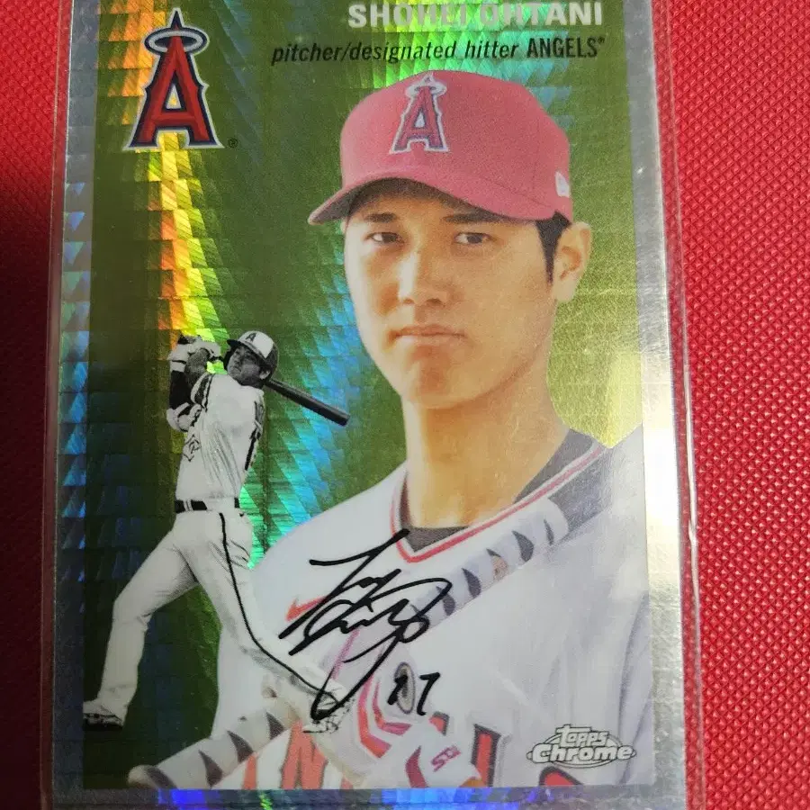 오타니 2023 Topps Chrome 프리즘 리플렉터 카드