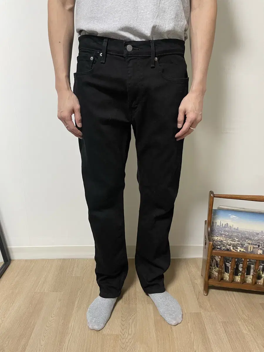 levi's 502 블랙 팬츠