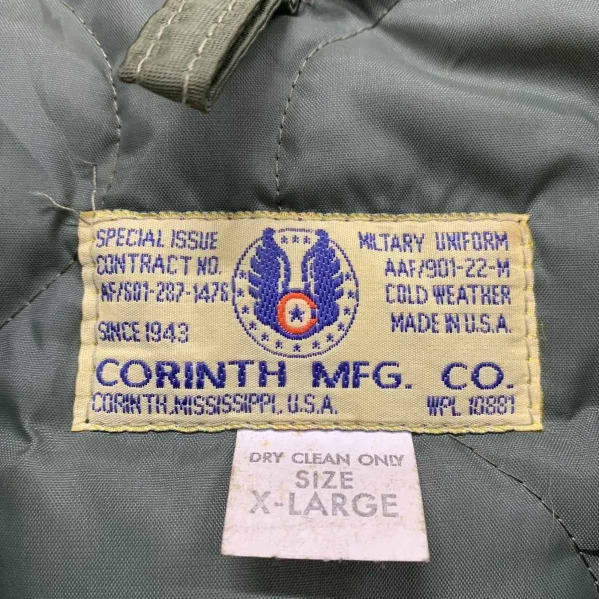 80s CORINTH MFG N-2B자켓 야상자켓 항공점퍼 XL