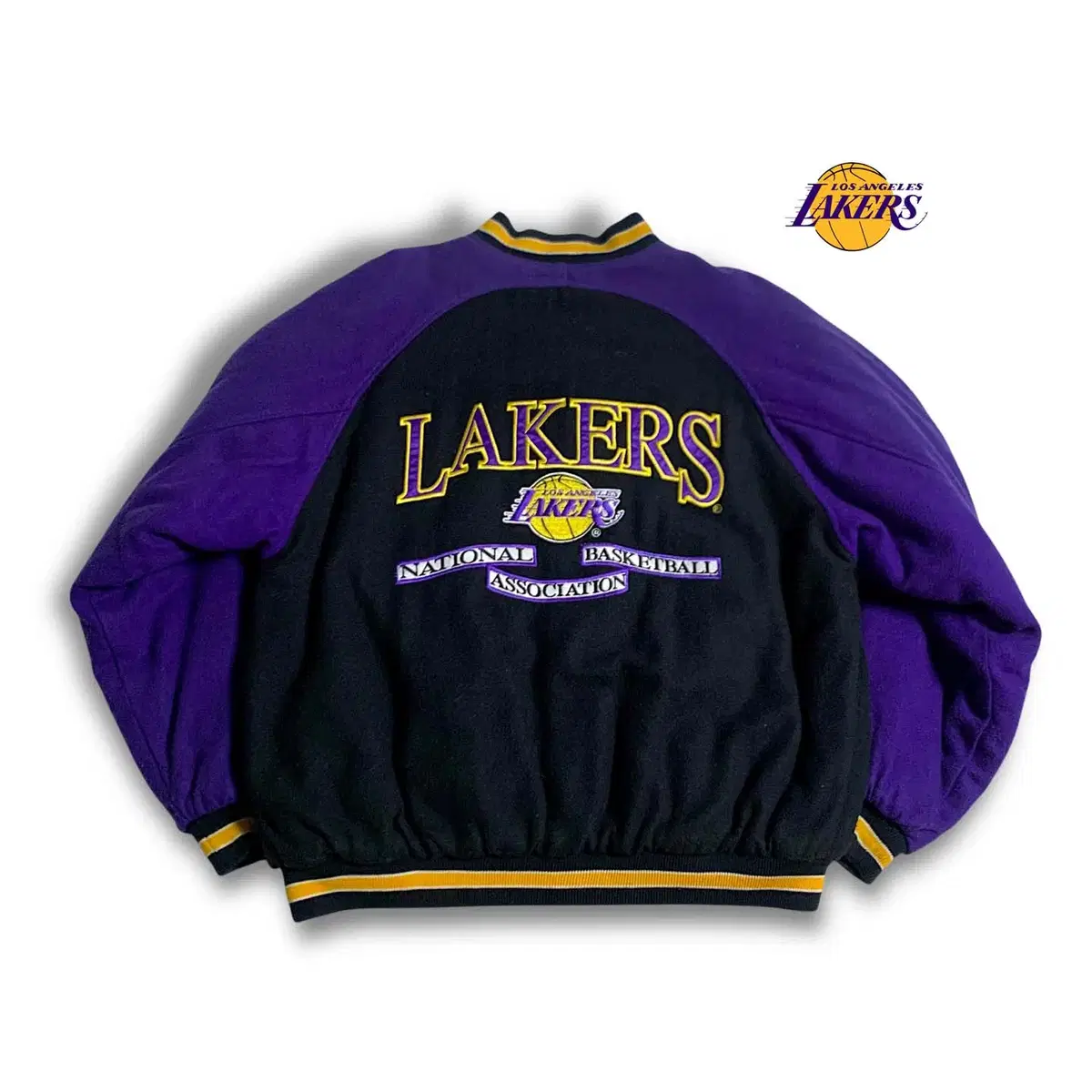 [L~XL] Logo athletic LA Lakers 울 자켓