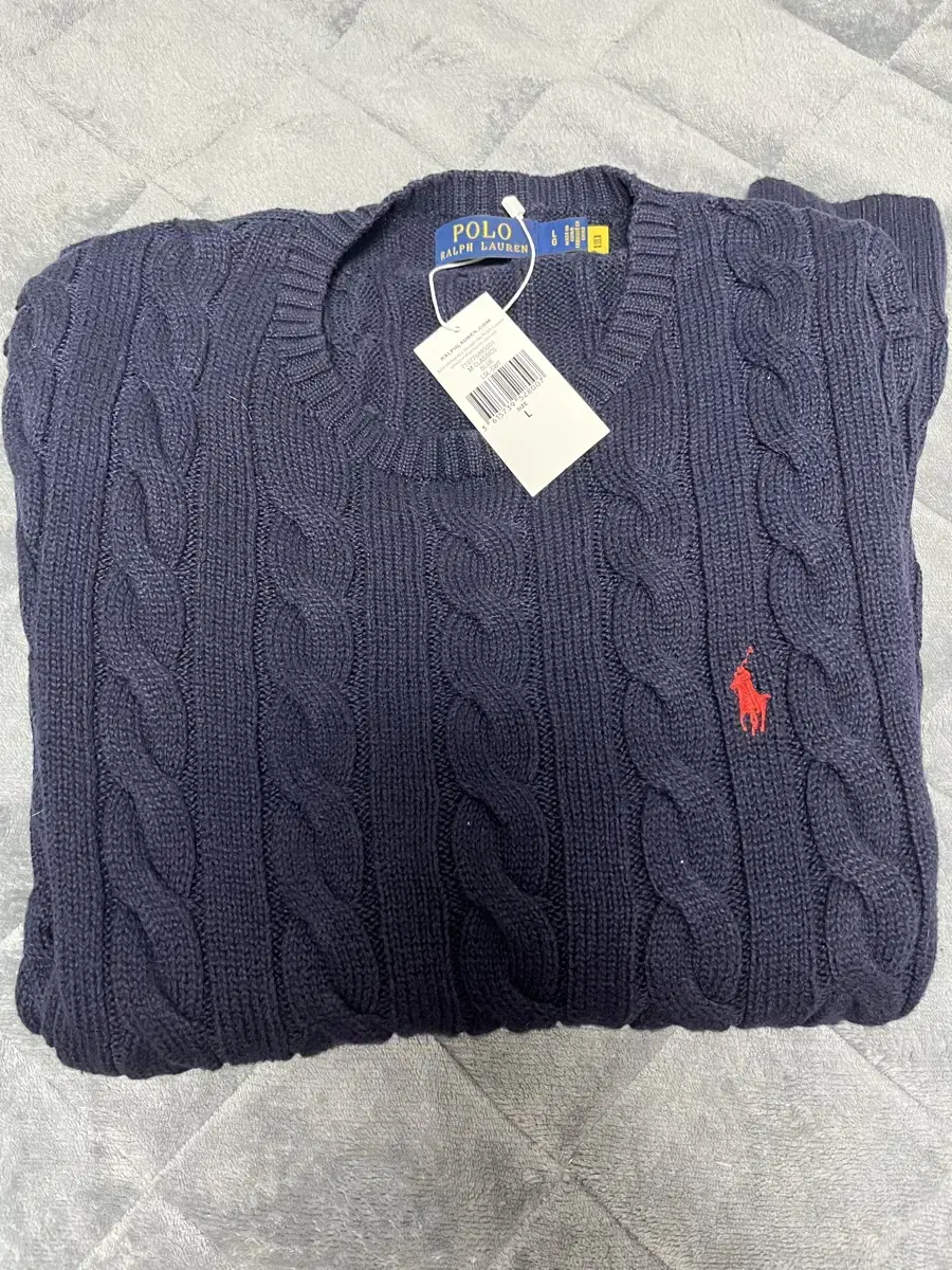 [L] Polo Ralph Lauren Cable knit navy