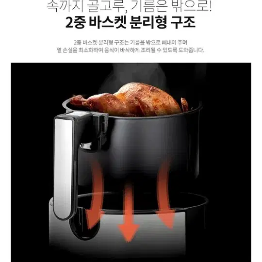 새제품 쿠쿠 에어프라이어 4.7L 터치식 자동메뉴9개