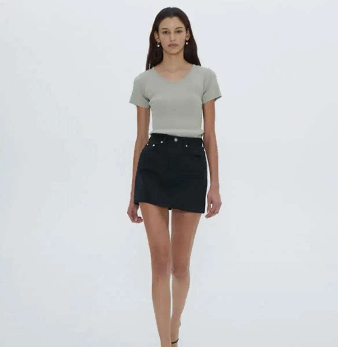 안젤로비안코 Muted Skirt Black