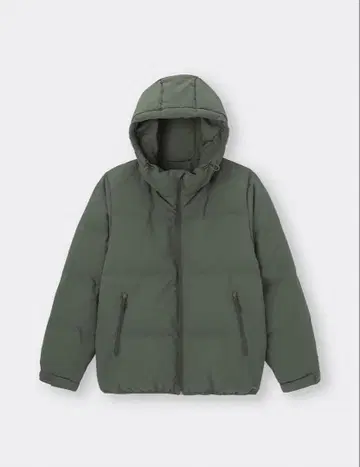 지유 히트패딩 블루종 카키 XS