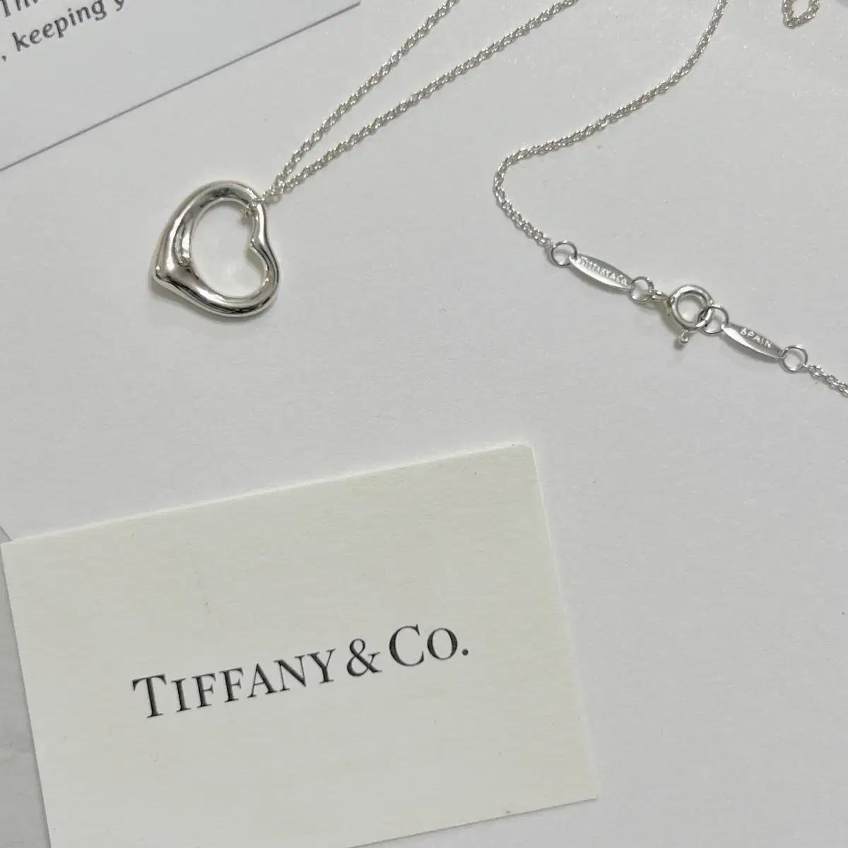 Tiffany & Co. 티파니 앨사 퍼레티 오픈 하트 실버 목걸이 (1